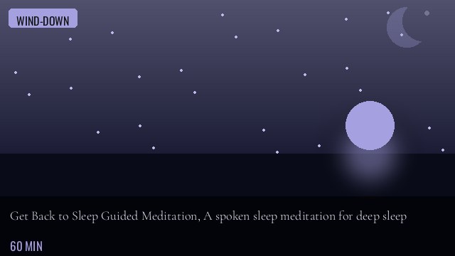 Get Back to Sleep Guided Meditation, A spoken sleep meditation for deep sleep
