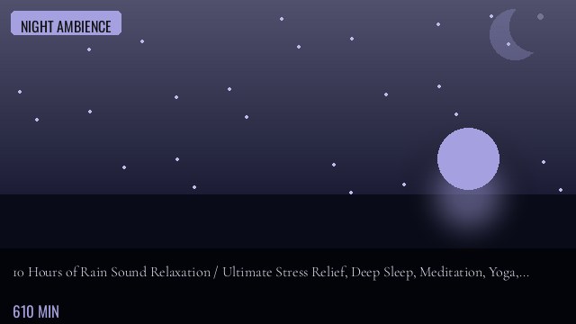 10 Hours of Rain Sound Relaxation / Ultimate Stress Relief, Deep Sleep, Meditation, Yoga,...